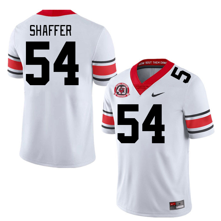 #54 Justin Shaffer Georgia Bulldogs Jerseys Football Stitched-40th Anniversary